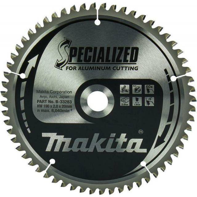 Makita - B-33283 190 x 20mm 60T Specialized Cordless Saw Blade