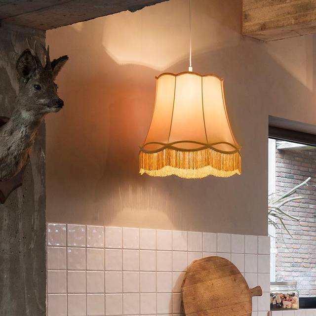 Retro hängande lampa guld 45 cm - Granny