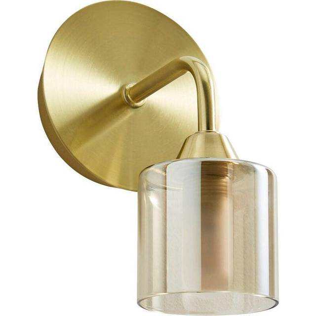 Spa Patras Single Wall Light Champagne Glass and Satin Brass