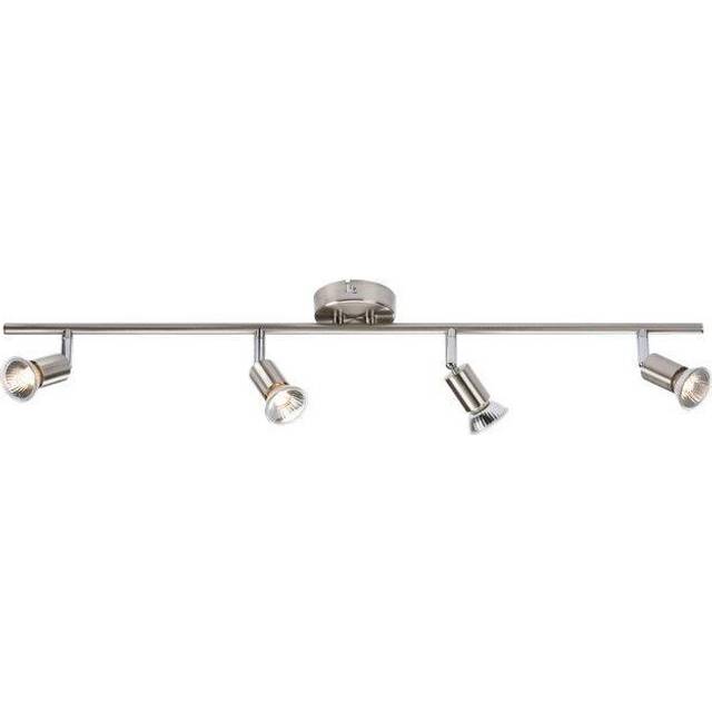 KnightsBridge 230V GU10 Quad Bar Spotlight - Brushed Chrome