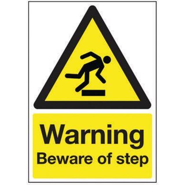Safety Sign Warning Beware of Step A5 PVC