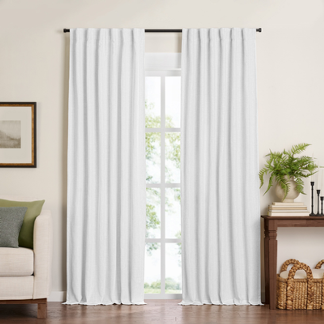 Elrene Home Fashions Harrow Solid Texture Blackout Window Curtain Panel, 52 x 84