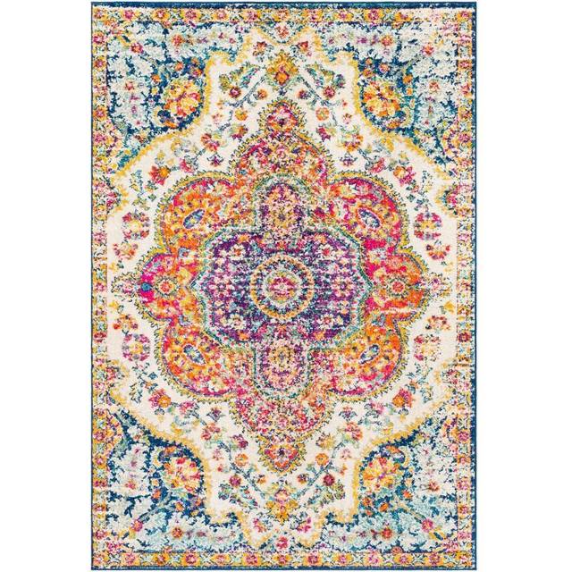 Livabliss Romaine Vintage Medallion Area Rug  53 x 76  Orange