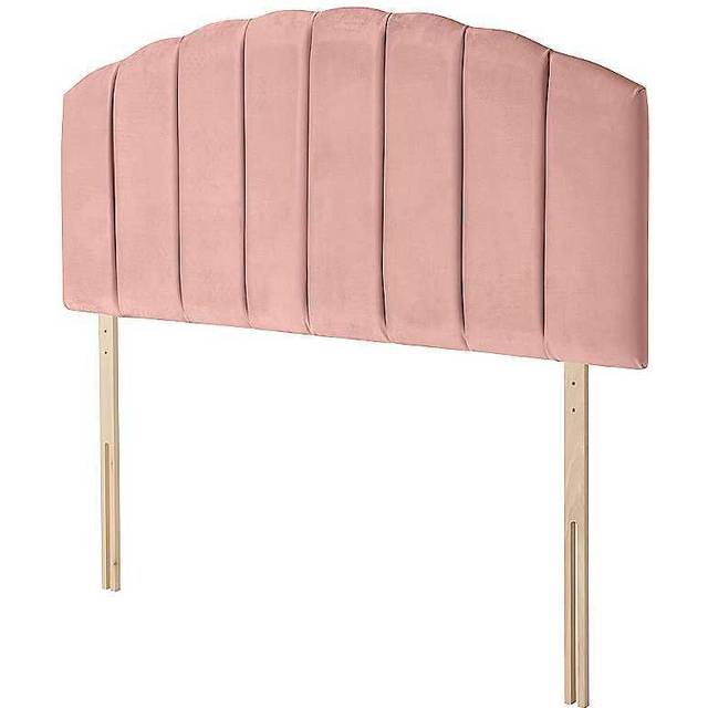 Merlin Upholstered Headboard - Dusky Pink Velvet (Kingsize (5&#39;))