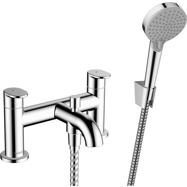 Vernis Blend Bathroom Bath Shower Mixer Tap Handset Twin Lever Chrome - Hansgrohe