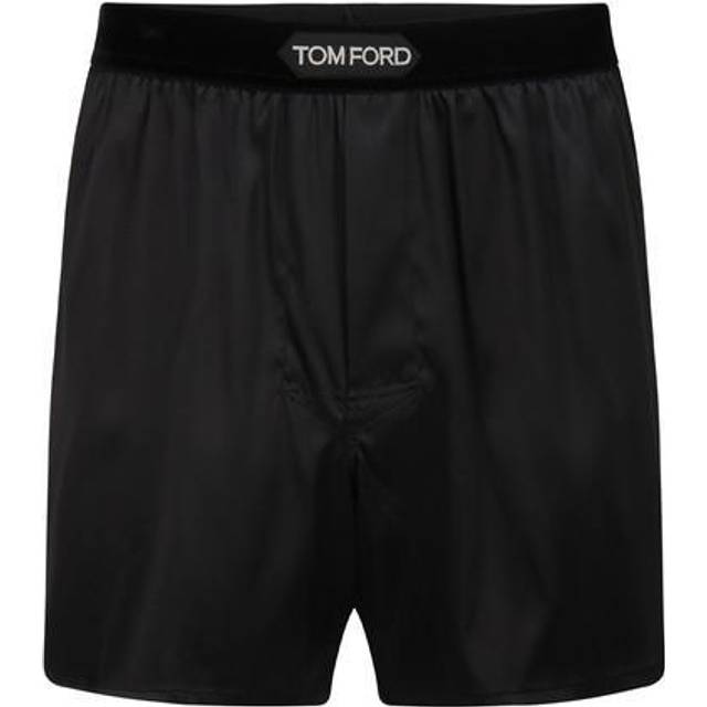 TOM FORD Men's Logo Silk Boxers - Black