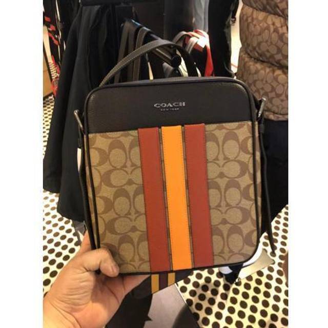 “Coach” Crossbody Purse - hotsell With color stripes