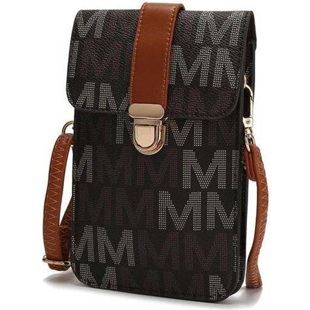 MKF Collection by Mia K. MKF-MU6368L-BR Lulu M Signature Phone Wallet, Brown - Extra Large