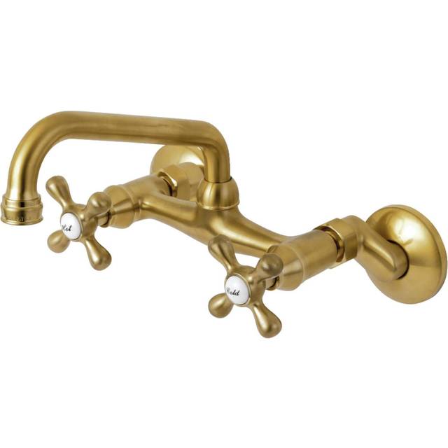 "Kingston Brass KS213SB Magellan 6"""" Adjustable Center Wall Mount Kitch"