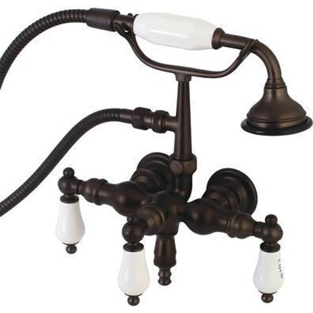 Kingston Brass AE21T5 Aqua Vintage 3-3/8 Inch Wall Mount Tub Faucet wi