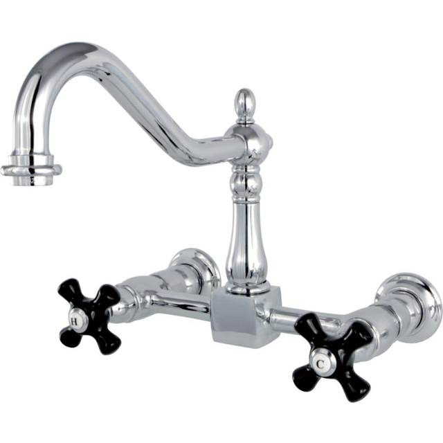 Kingston Brass KS1241PKX Duchess 8-Inch Wall Mount Kitchen Faucet  Pol