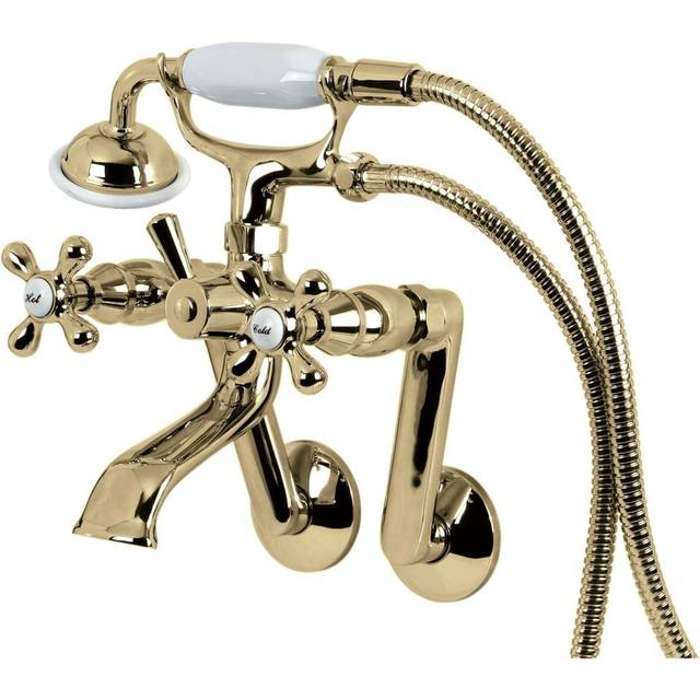 Kingston Brass KS269PB Vintage Clawfoot Tub Faucet with Hand Shower  P