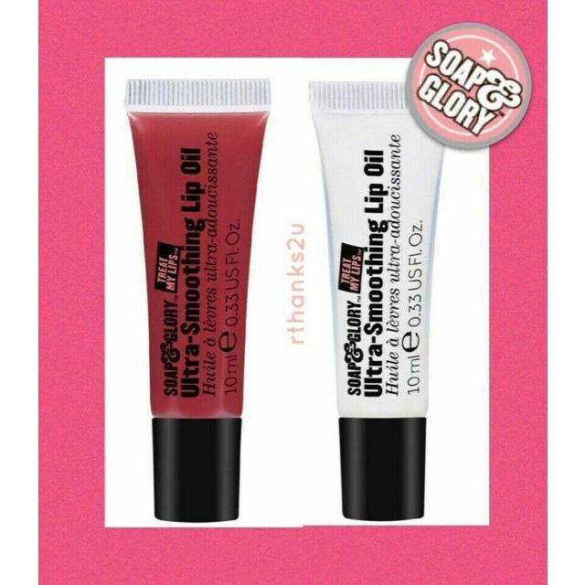 Soap & glory ultra-smoothing lip oil sheer pink | hydrating vegan lip treatm