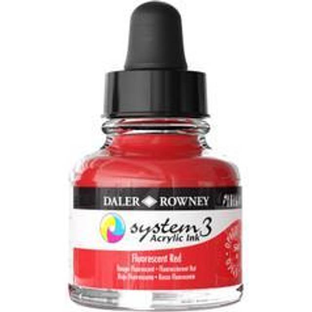 Daler Rowney System3 Ink 29.5 ml Fluorescent Red