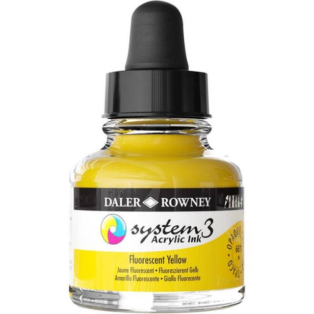 Daler Rowney System 3 Ink 29.5ml Fluorescent Yellow