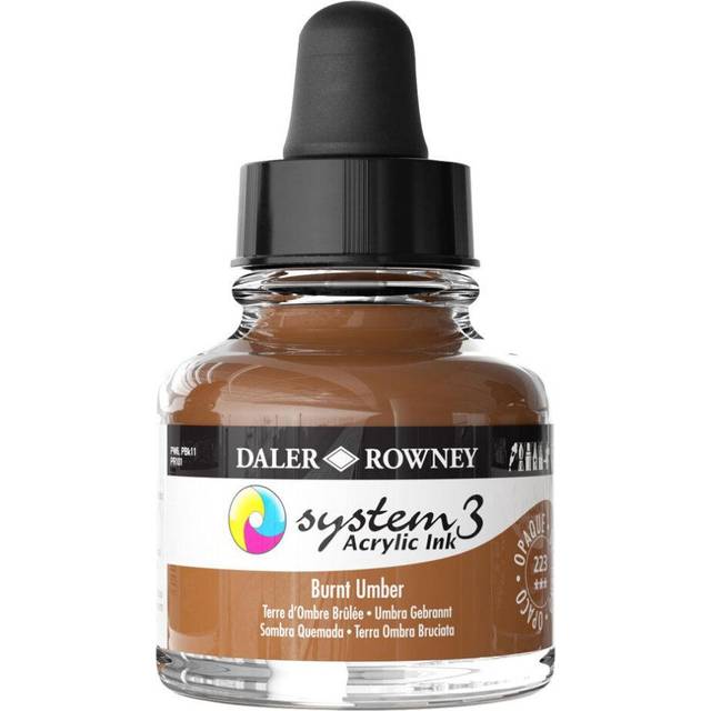 Daler Rowney System 3 Ink 29.5ml Burnt Umber