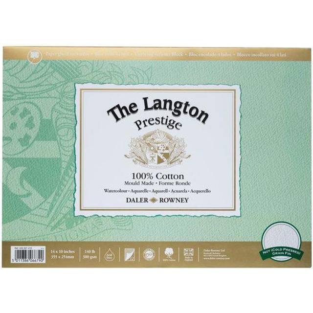 Daler Rowney : Langton : Prestige : Watercolour Paper : Block : 10x14in : Not
