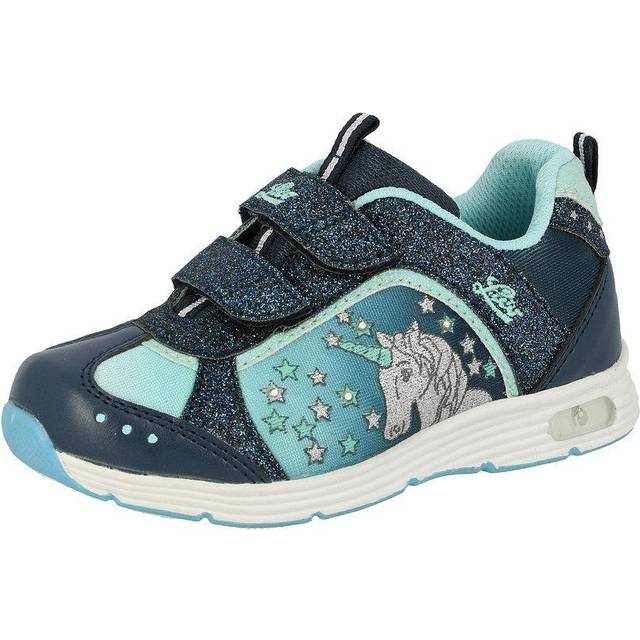 Lico Unicorn V Blinky Flicka Sneakers, Marinblå/turkos, 29 EU