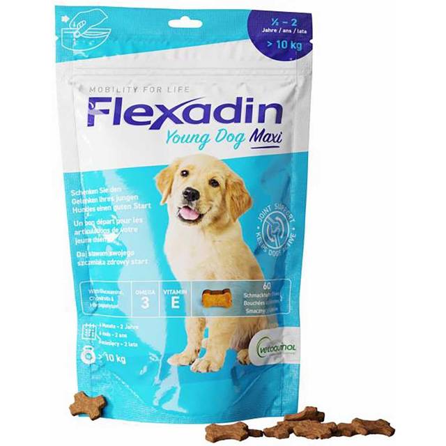 Flexadin Young Dog Maxi Tuggtabletter för hundar 60 st