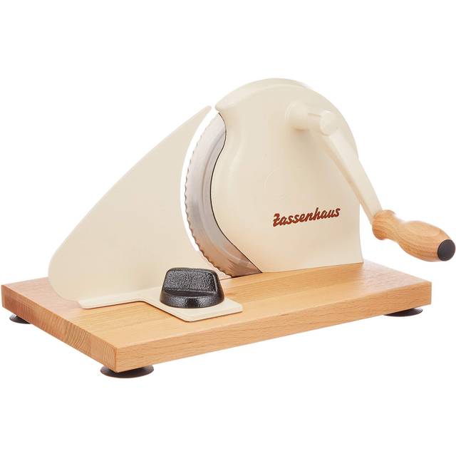 Zassenhaus 072082 Brotschneidemaschine Classic Bread Slicer, Stainless Steel, Cream
