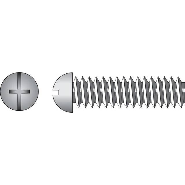 The Hillman Group 90129 6-32-Inch x 3/4-Inch Round Head Combo Machine Screw  100-Pack Zinc