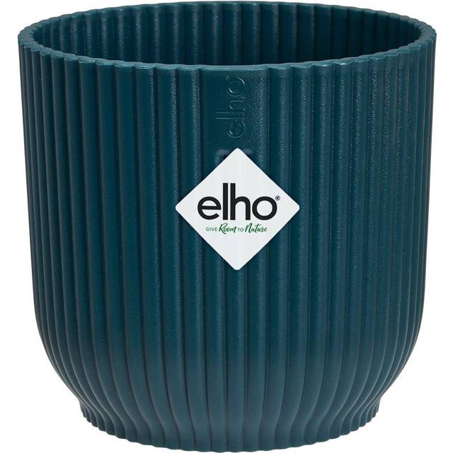 Elho Vibes Fold 9cm Mini Round Plastic Indoor Plant Pot - Deep Blue