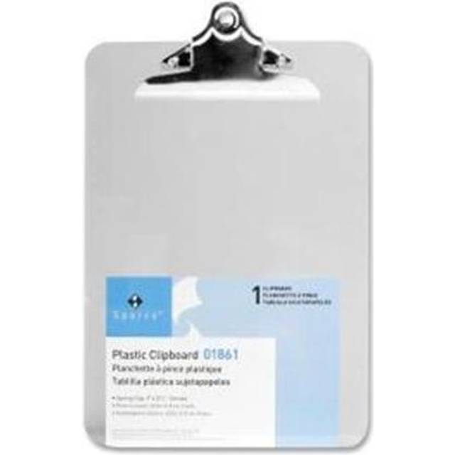Sparco 01861 Transparent Plastic Clipboard  9-Inch x12-Inch   Smoke