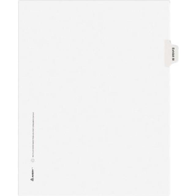 Avery Legal Index Divider - Letter Size - Tab: Exhibit M - Pack of 25 (82119)