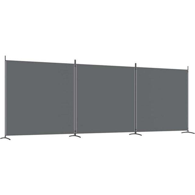 Vidaxl 3-Panel Room Divider Anthracite 525X180 Cm Fabric - One Size