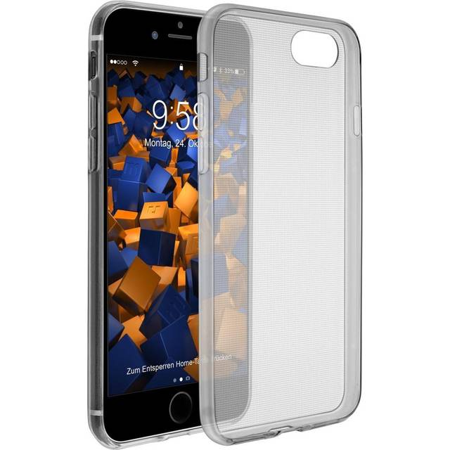 mumbi Fodral kompatibelt med iPhone SE 2 2020/7/8 mobiltelefonfodral tunn, transparent svart