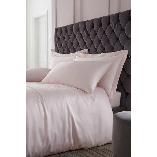 Silky Soft Satin Duvet Cover Set with Pillowcases - Blush (Super King Duvet Cover + 2 Standard Pillowcases)