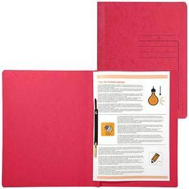 Exacompta Flat File 39995E A4 Mottled Pressboard 27.2 (W) x 0.2 (D) x 31.8 (H) cm Red Pack of 25
