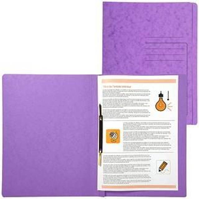 Exacompta Flat File 39998E A4 Mottled Pressboard 27.2 (W) x 0.2 (D) x 31.8 (H) cm Purple Pack of 25