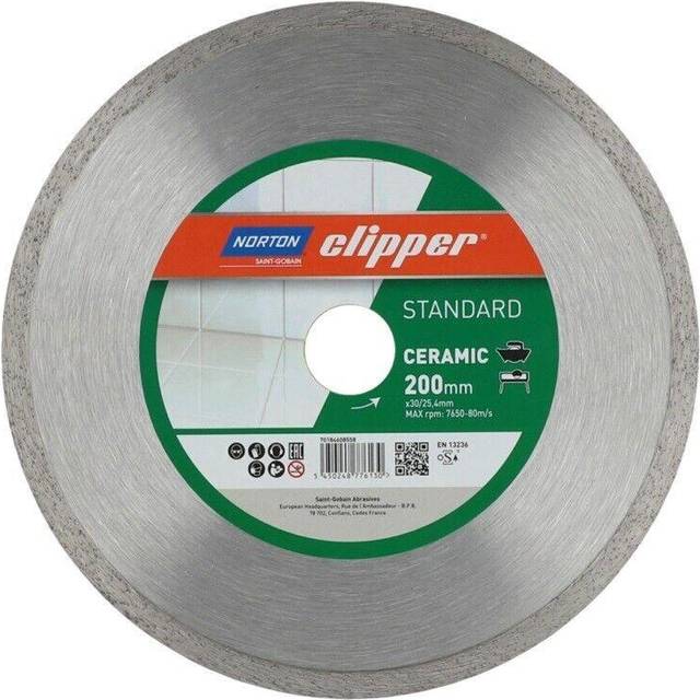 Norton Clipper Continuous Rim Ceramic Cutting Disc - 115mm