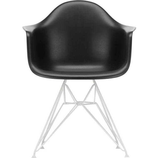 Vitra - Eames Plastic Armchair DAR White Base - weiß/Sitzschale Polypropylen/Eiffelturmgestell weiß pulverbeschichet/BxHxT 62,5x83x60cm - white (83.0 x 62.5 x 60.0cm)