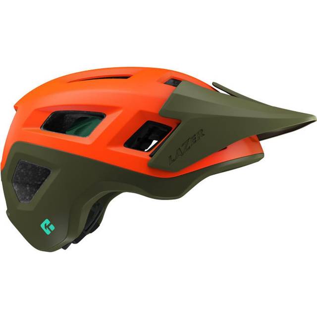 Lazer Coyote KinetiCore MTB Helmet - Matt Orange Green (M) Size: M