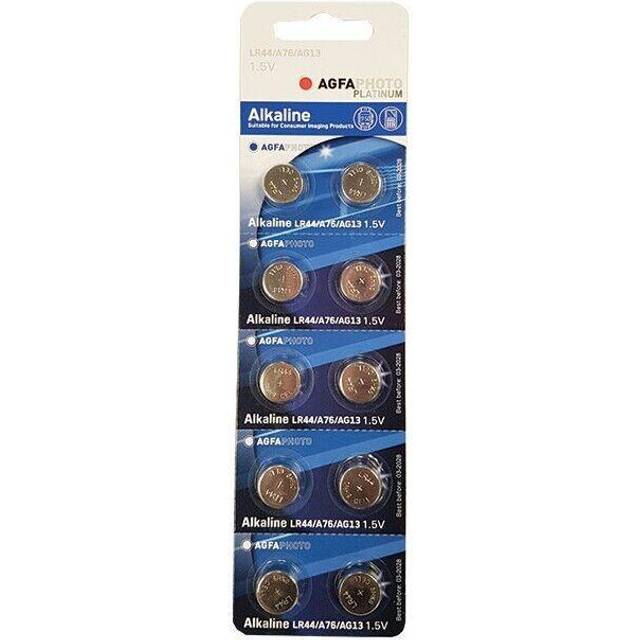 AgfaPhoto Knappcell LR 44 1.5 V 10 st Alkaliskt AG13