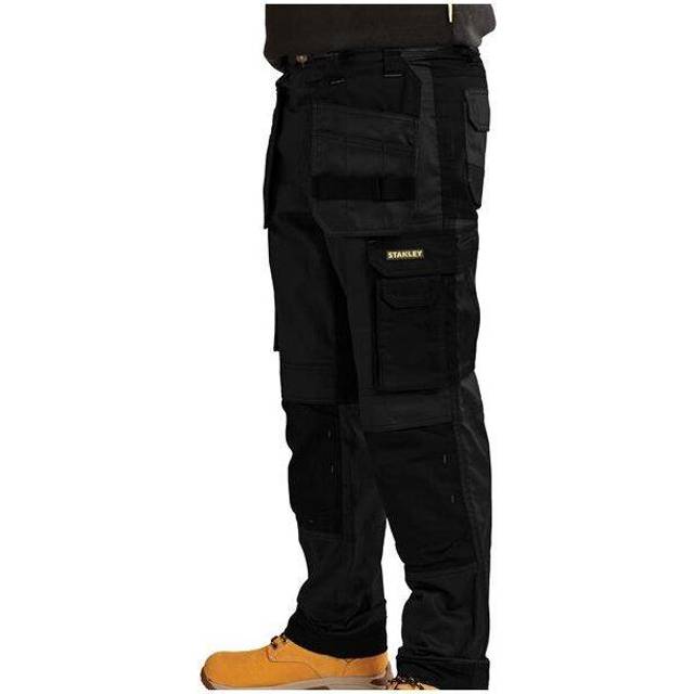 Stanley Omaha Mens Slim Fit Holster Work Trousers Black 36" 33"