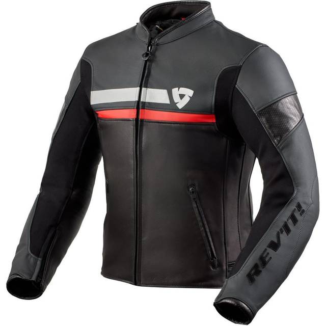Revit Mile, leather jacket , color: Black/Red/White , size: 50