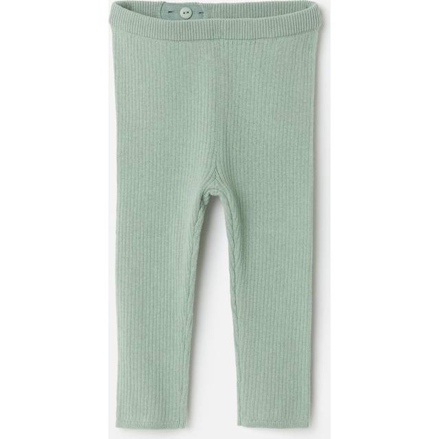 Ribbed Baby Leggings - Green - 0-1m x 50