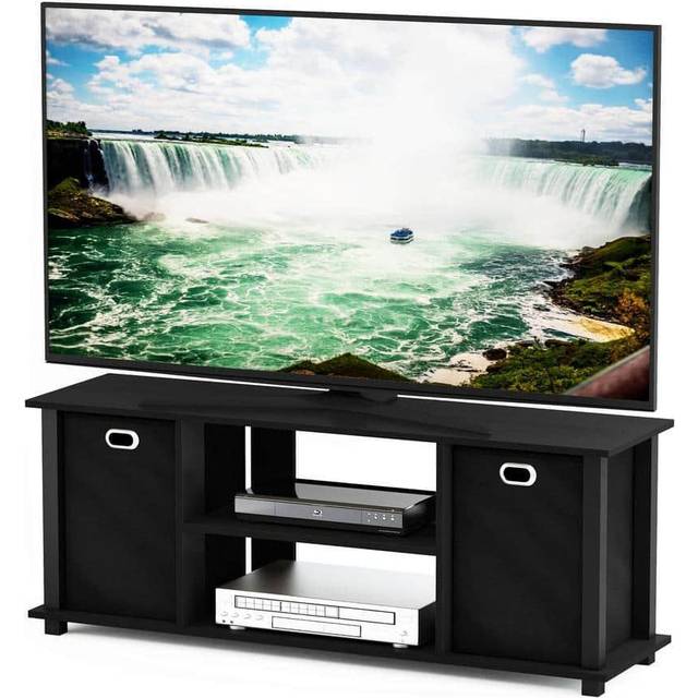 Furinno Econ Entertainment Center, Black/Black