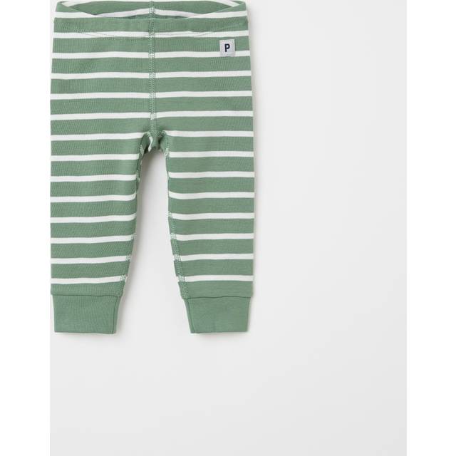 Striped Baby Leggings - Green - 6-9m x 74
