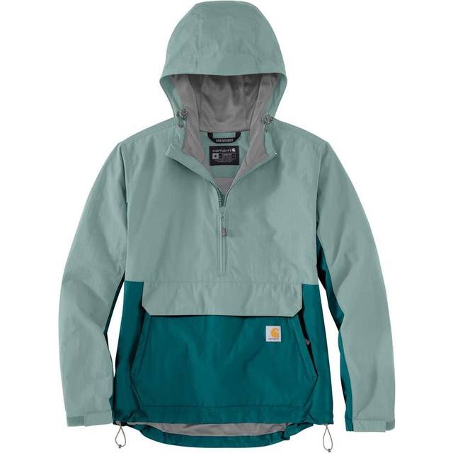 Carhartt Women's Rain Defender Loose Fit Lightweight Packable Anorak  Shaded Spruce/Blue Surf  X-Small