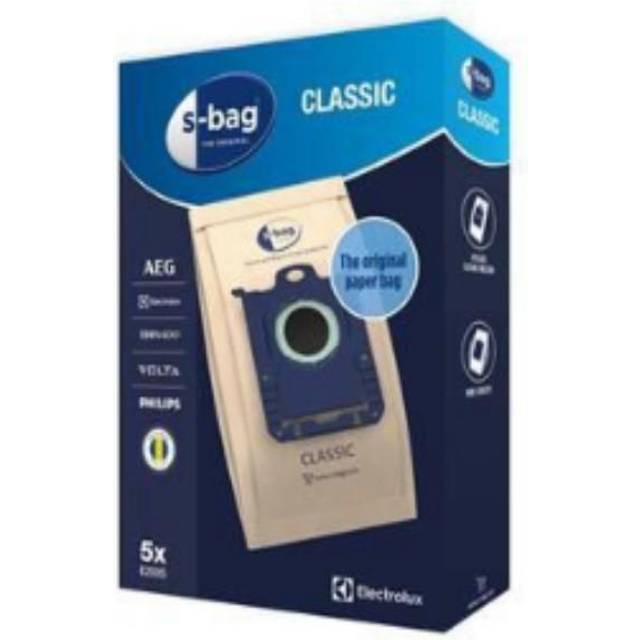 Electrolux E200S s-bag Classic Dammsugarpåsar i papper Modell E200S, Papper, 5-påsar