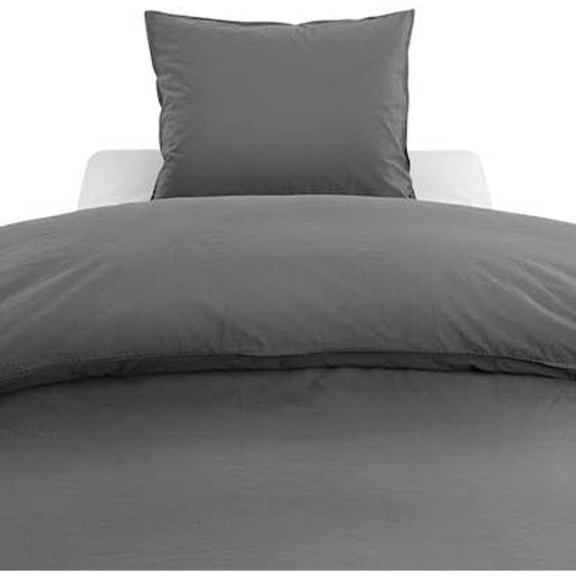 Percale Påslakanset Grå Enkel