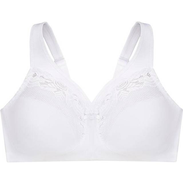 Glamorise Full Figure Plus Size MagicLift Wirefree Minimizer Support Bra - White