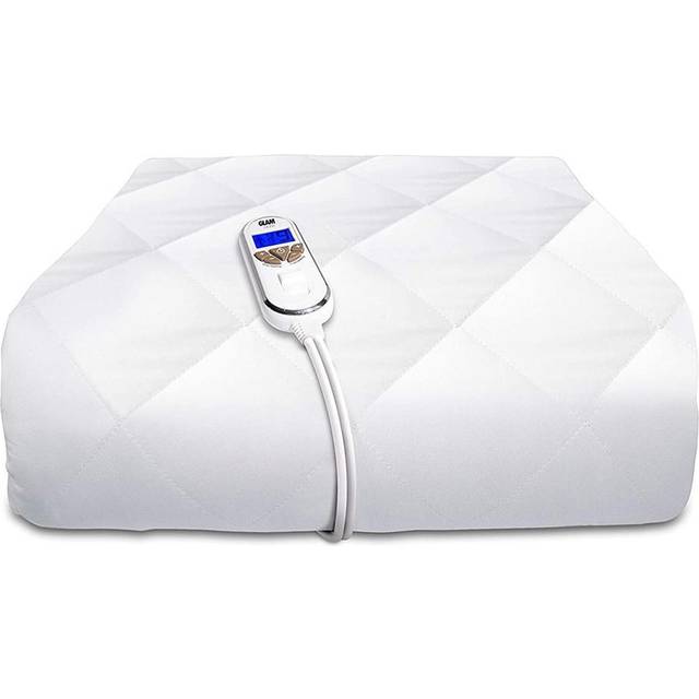 Premium Electric Blanket Fitted Mattress Quilted Underblanket - White / Single