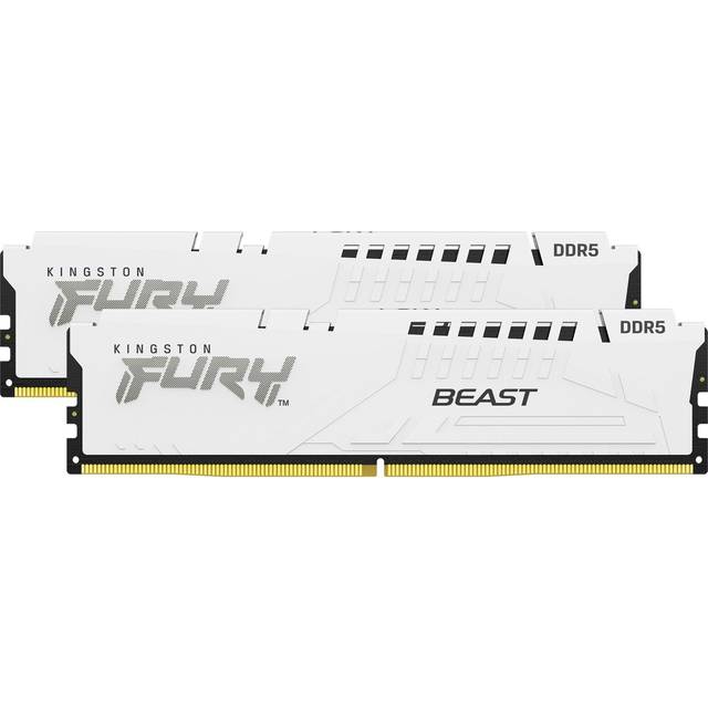 Kingston FURY Beast - DDR5 - sats - 32 GB: 2 x 16 GB - DIMM 288-pin - 3000 MHz / PC5-48000 - CL36 - 1.35 V - ej buffrad - on-die ECC - vit