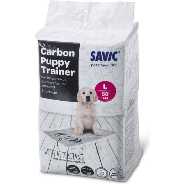 Savic Puppy Trainer Pads with Activated Charcoal - Large: 60 x 45cm, 50 Pads