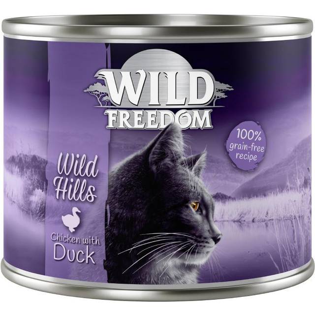6 x 200g Wild Freedom Wet Cat Food - 5 + 1 Free! * - Adult Wild Hills - Duck & Chicken (6 x 200g)